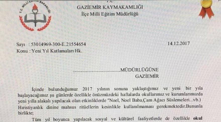 Απαγόρευσαν στα σχολεία της Σμύρνης να γιορτάσουν φέτος τη γέννηση του Χριστού!